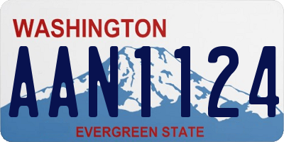 WA license plate AAN1124