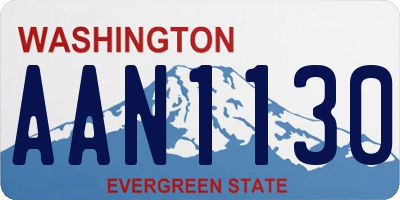 WA license plate AAN1130