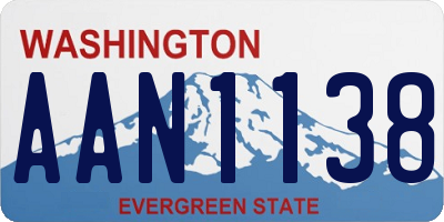 WA license plate AAN1138