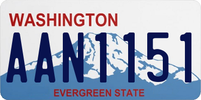 WA license plate AAN1151