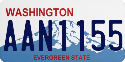 WA license plate AAN1155