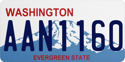 WA license plate AAN1160