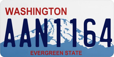 WA license plate AAN1164