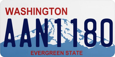 WA license plate AAN1180