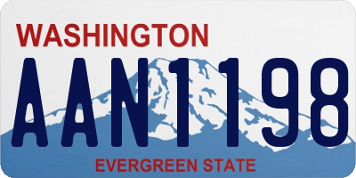 WA license plate AAN1198