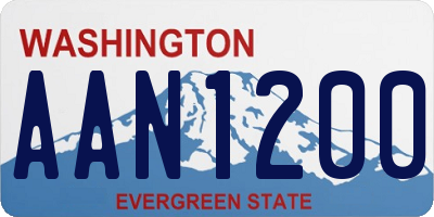 WA license plate AAN1200