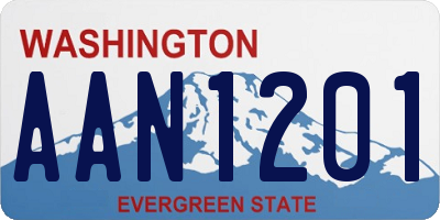 WA license plate AAN1201