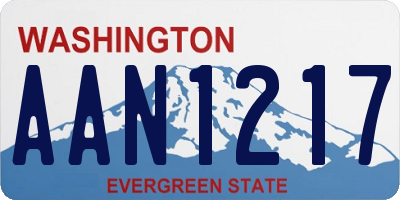 WA license plate AAN1217