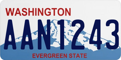 WA license plate AAN1243