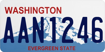 WA license plate AAN1246