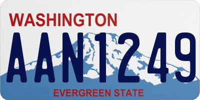 WA license plate AAN1249