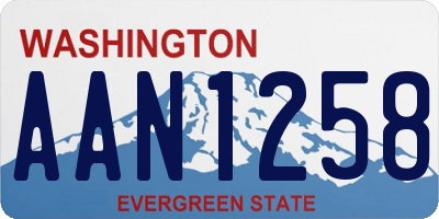 WA license plate AAN1258