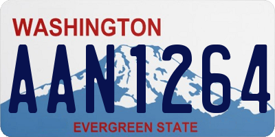 WA license plate AAN1264