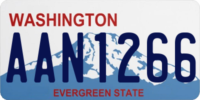 WA license plate AAN1266