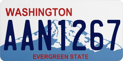 WA license plate AAN1267