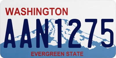 WA license plate AAN1275