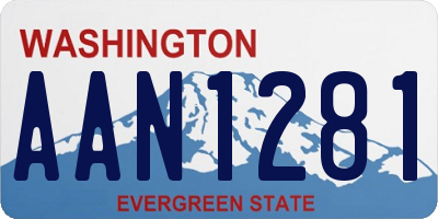 WA license plate AAN1281