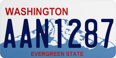 WA license plate AAN1287