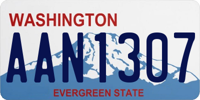 WA license plate AAN1307