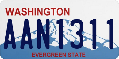 WA license plate AAN1311