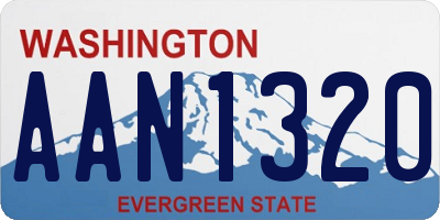 WA license plate AAN1320