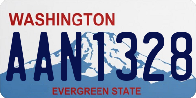 WA license plate AAN1328