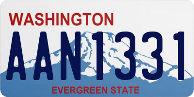 WA license plate AAN1331