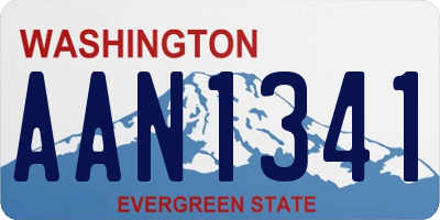 WA license plate AAN1341