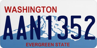 WA license plate AAN1352