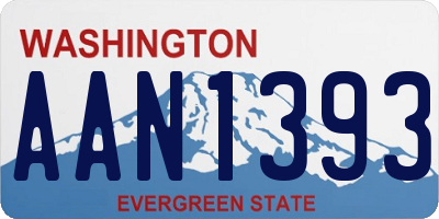 WA license plate AAN1393