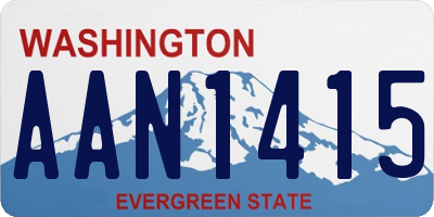 WA license plate AAN1415