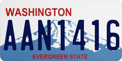 WA license plate AAN1416