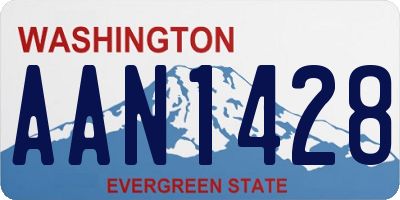 WA license plate AAN1428