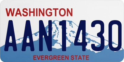 WA license plate AAN1430