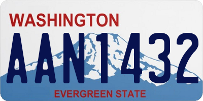 WA license plate AAN1432