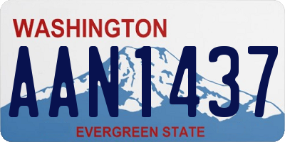 WA license plate AAN1437