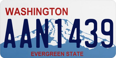 WA license plate AAN1439