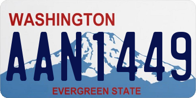 WA license plate AAN1449