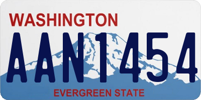 WA license plate AAN1454