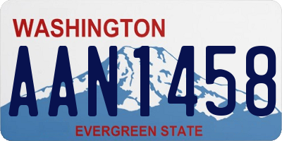 WA license plate AAN1458