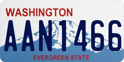 WA license plate AAN1466