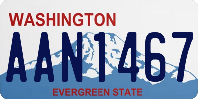 WA license plate AAN1467