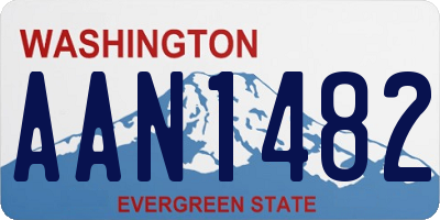 WA license plate AAN1482