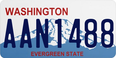 WA license plate AAN1488