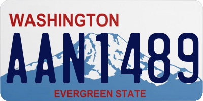 WA license plate AAN1489