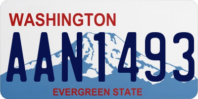 WA license plate AAN1493