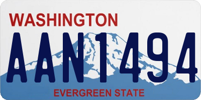 WA license plate AAN1494