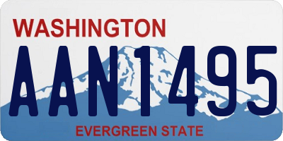 WA license plate AAN1495