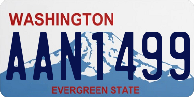 WA license plate AAN1499