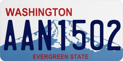 WA license plate AAN1502